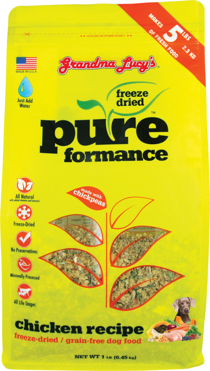 Grandma Lucy's Pureformance Chicken and Chickpea Freeze Dried Grain Free Dog Food