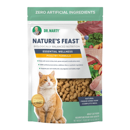 Dr. Marty Nature's Feast Essential Wellness Poultry Freeze-Dried Cat Food